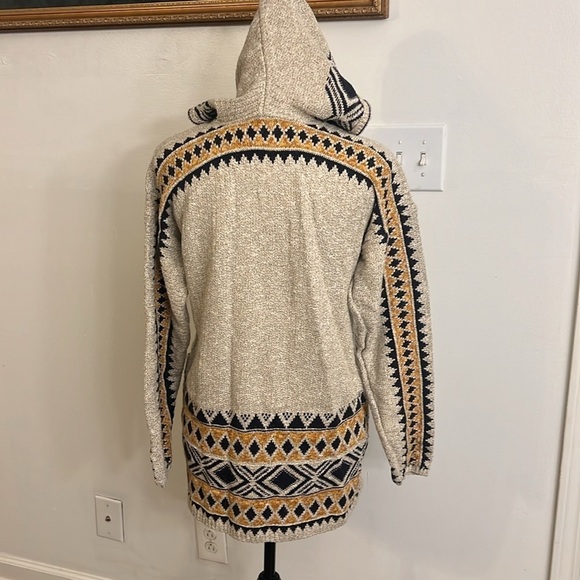 Lucky Brand BoHo Southwestern Aztec Textured, Open Front Cardigan-Pockets, Sz S. - Picture 4 of 13
